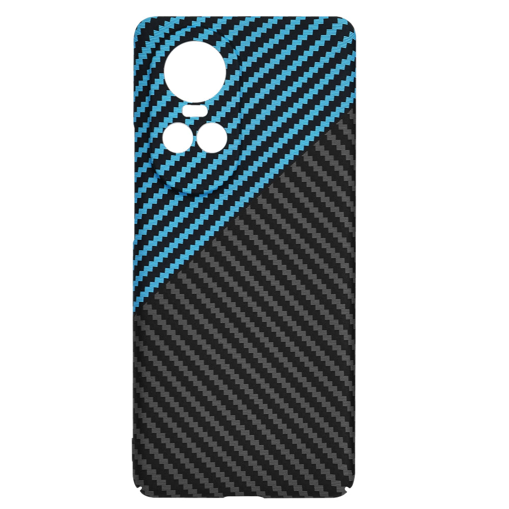 Hoes voor Oppo Reno10 / Reno10 Pro, Techsuit, Carbonite FiberShell, Zwart Blauw