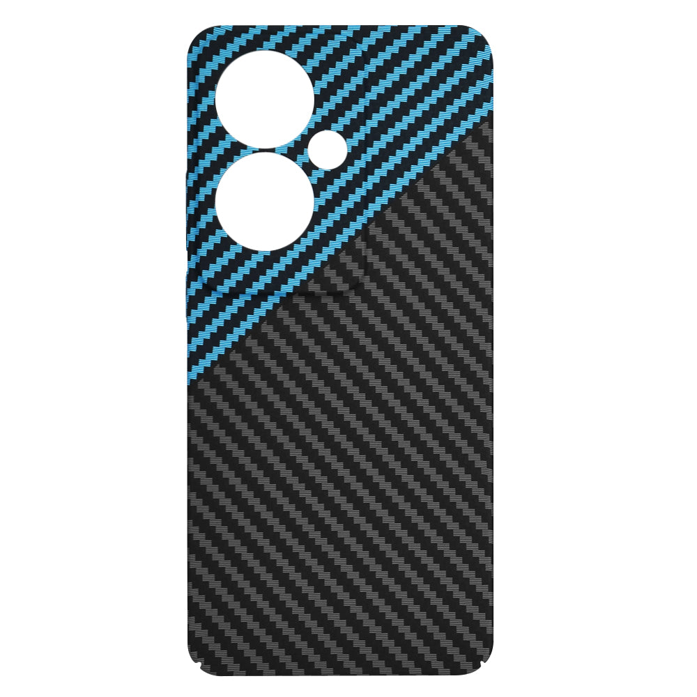 Hoes voor Oppo Reno11 F, Techsuit, Carbonite FiberShell, Zwart Blauw