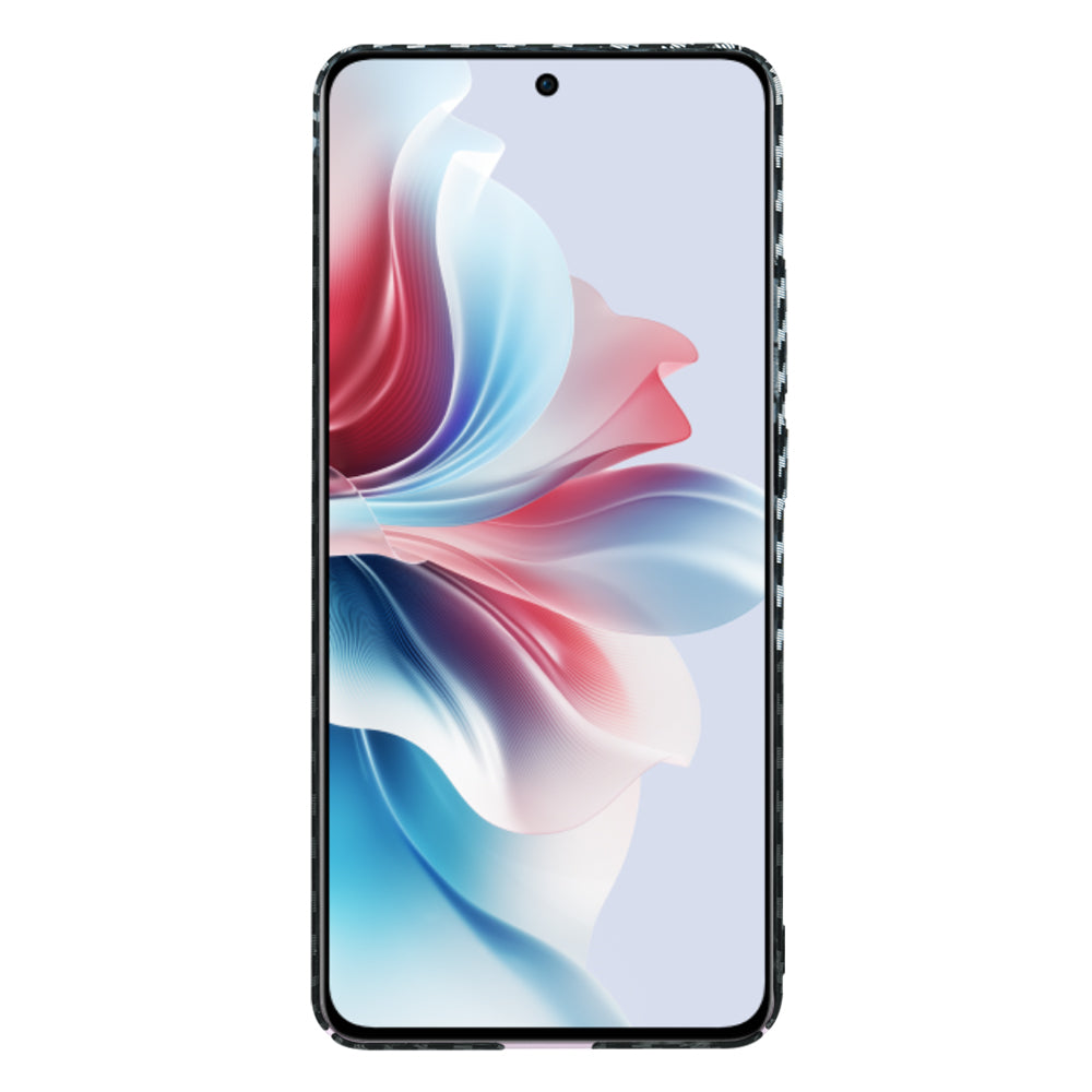 Hoesje voor Oppo Reno11 F, Techsuit, Carbonite FiberShell, Zwart Grijs