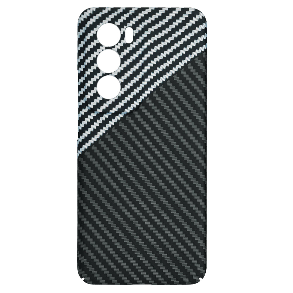 Hoes voor Oppo Reno12, Techsuit, Carbonite FiberShell, Zwart Grijs