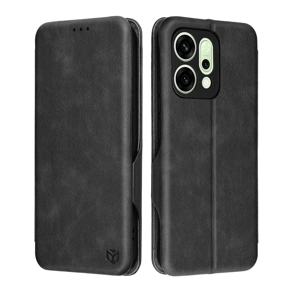 Hoes voor Oppo Reno14, Techsuit, Safe Wallet Plus, Zwart