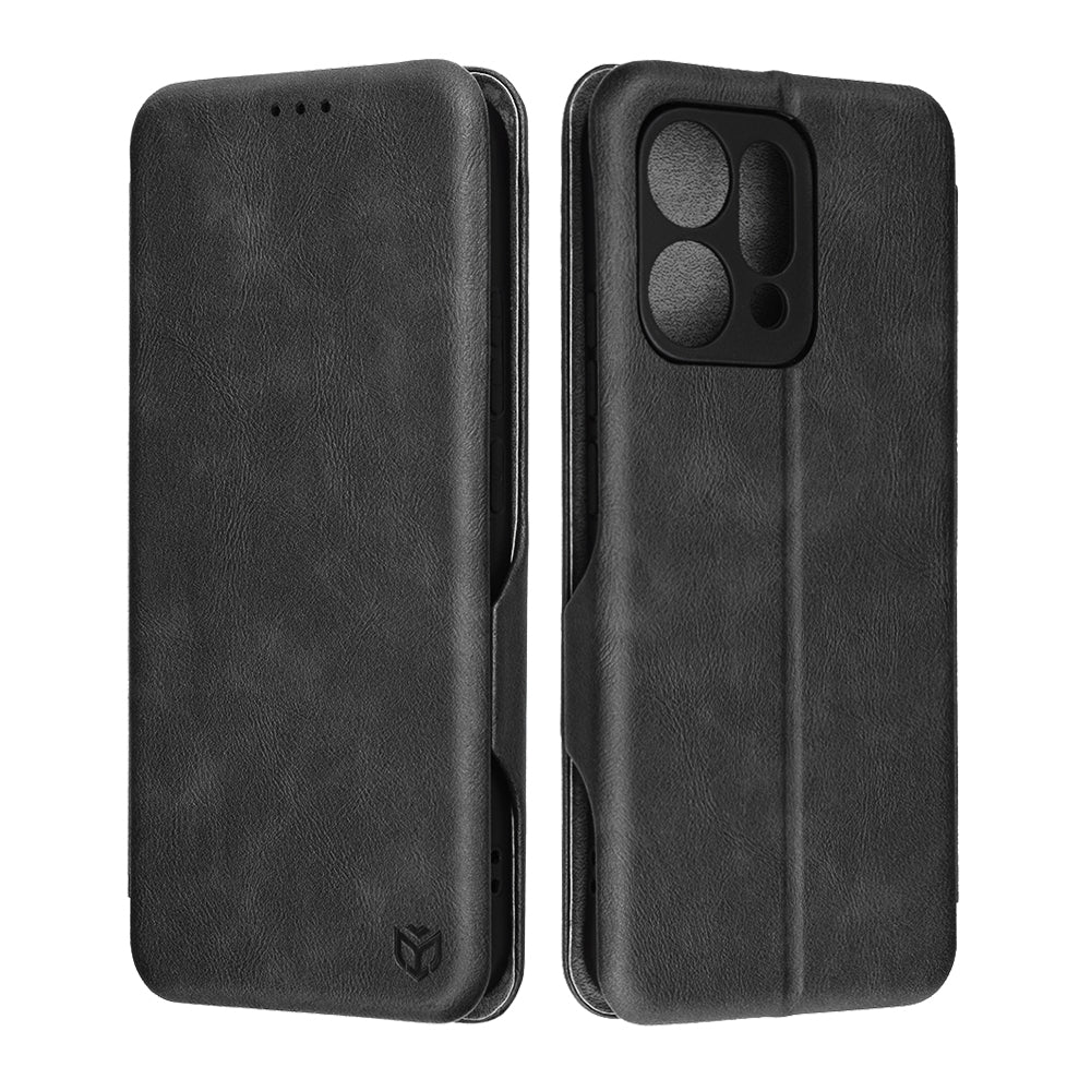 Hoes voor Oppo Reno14, Techsuit, Safe Wallet Plus, Zwart