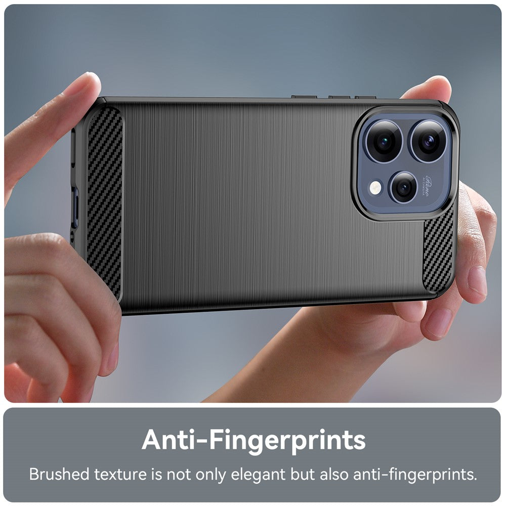 Hoes voor Oppo Reno15, Techsuit, Carbon, Zwart