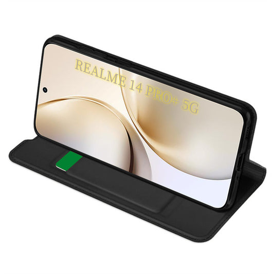 Hoes voor Realme 14 Pro+, Techsuit, Magskin Book, Zwart
