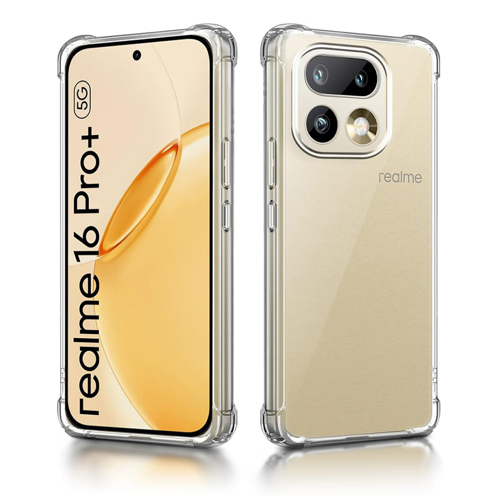 Hoes voor Realme 16 Pro+, Techsuit, Schokbestendig Clear, Transparant