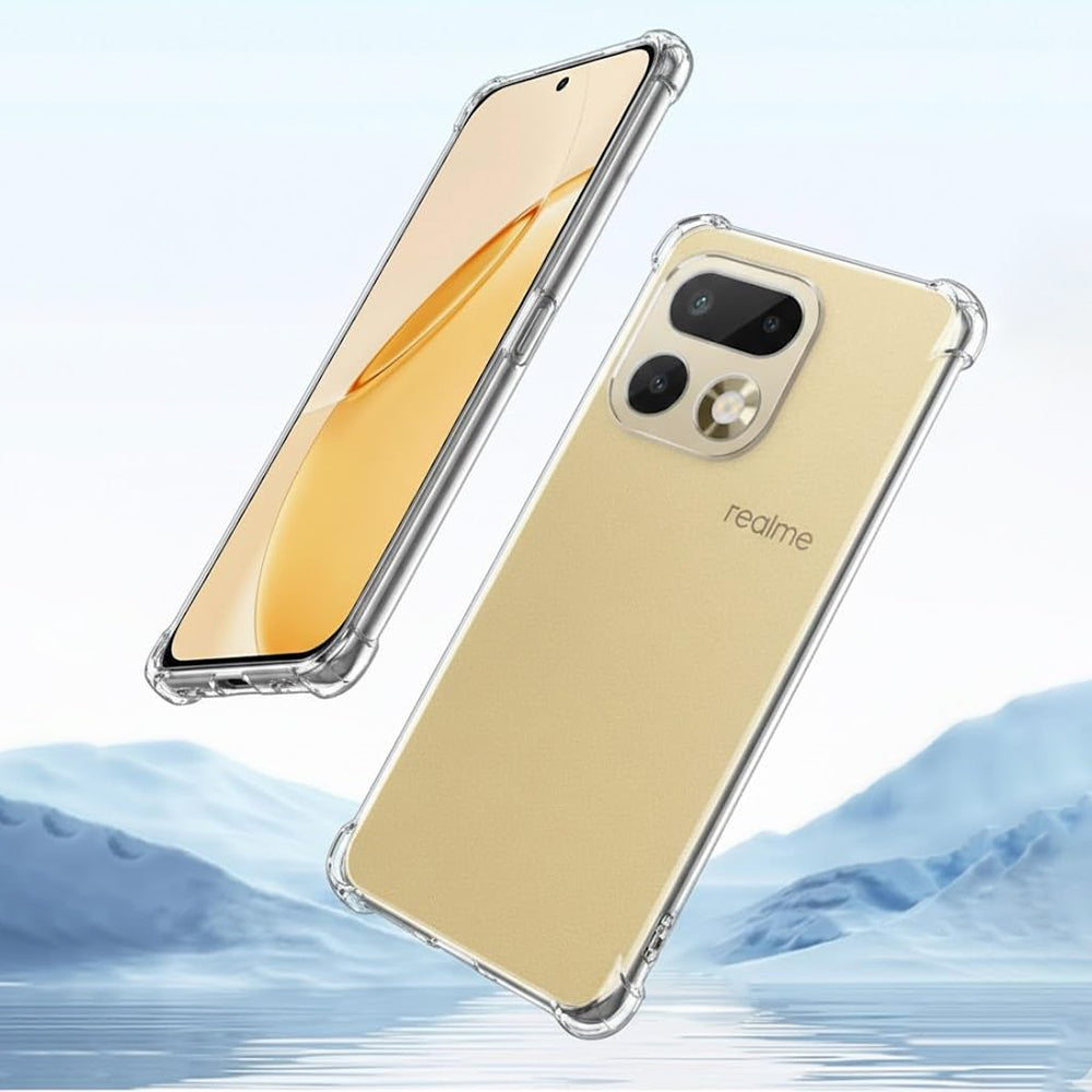 Hoes voor Realme 16 Pro+, Techsuit, Schokbestendig Clear, Transparant