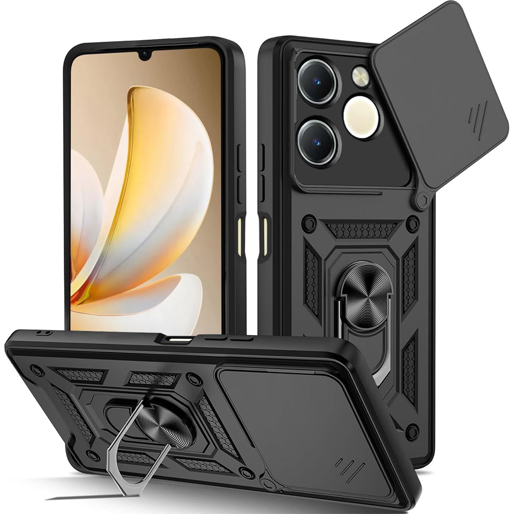 Hoes voor Realme Note 70T, Techsuit, CamShield, Zwart