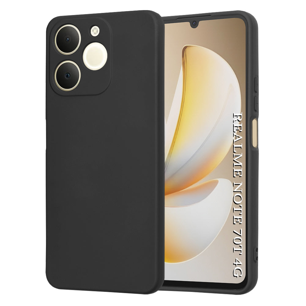 Hoes voor Realme Note 70T, Techsuit, SoftFlex, Zwart