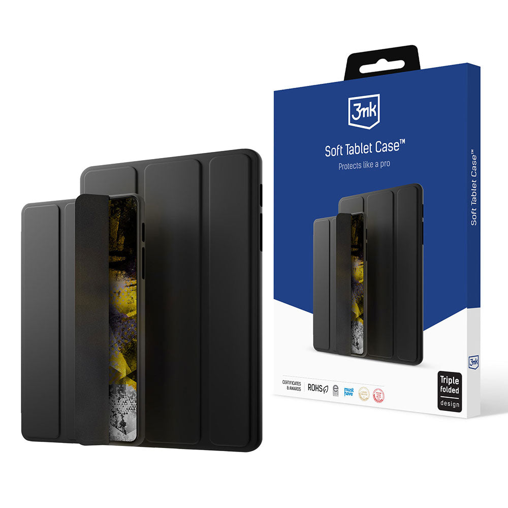Hoes voor Samsung Galaxy Tab A9+, 3MK, Soft Tablet, Zwart