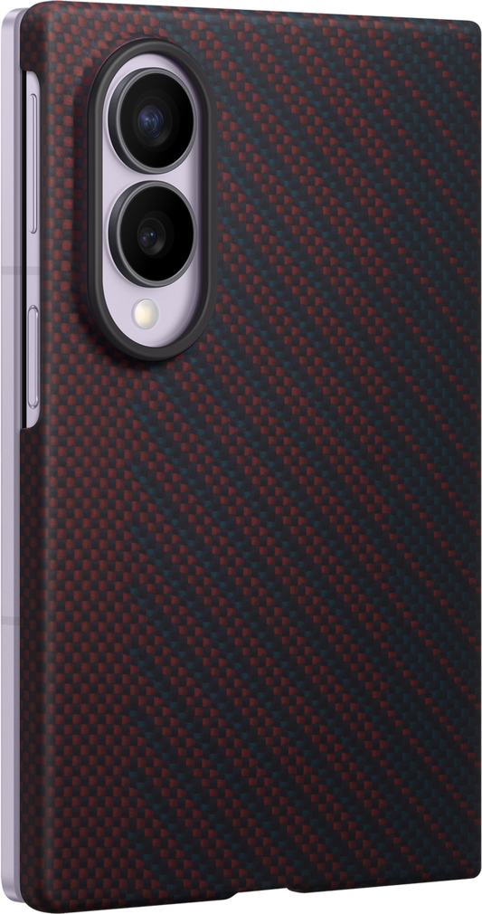 Hoes voor Samsung Galaxy Z Fold8 F971, Carbon Magnet Case, Rood EF-KF971SREGWW