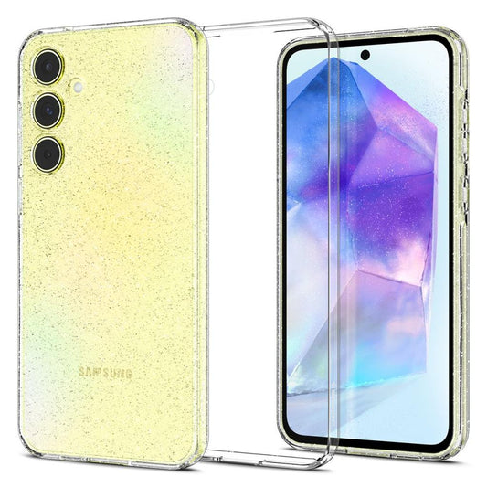 Hoesje voor Samsung Galaxy A55 5G A556, Spigen, Liquid Crystal Glitter, Transparant ACS07538