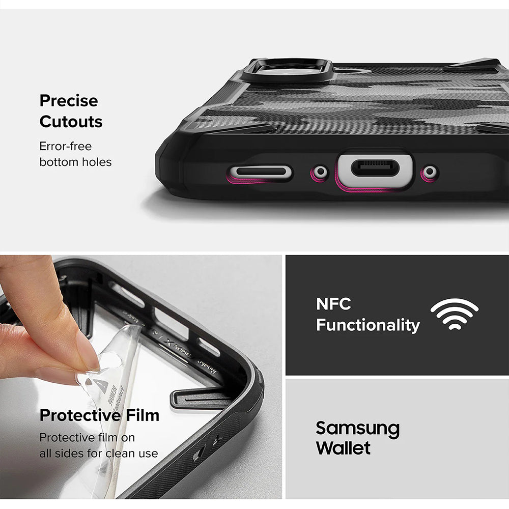 Hoes voor Samsung Galaxy A56 A566 / A36 A366, Ringke, Fusion X Camo, Zwart