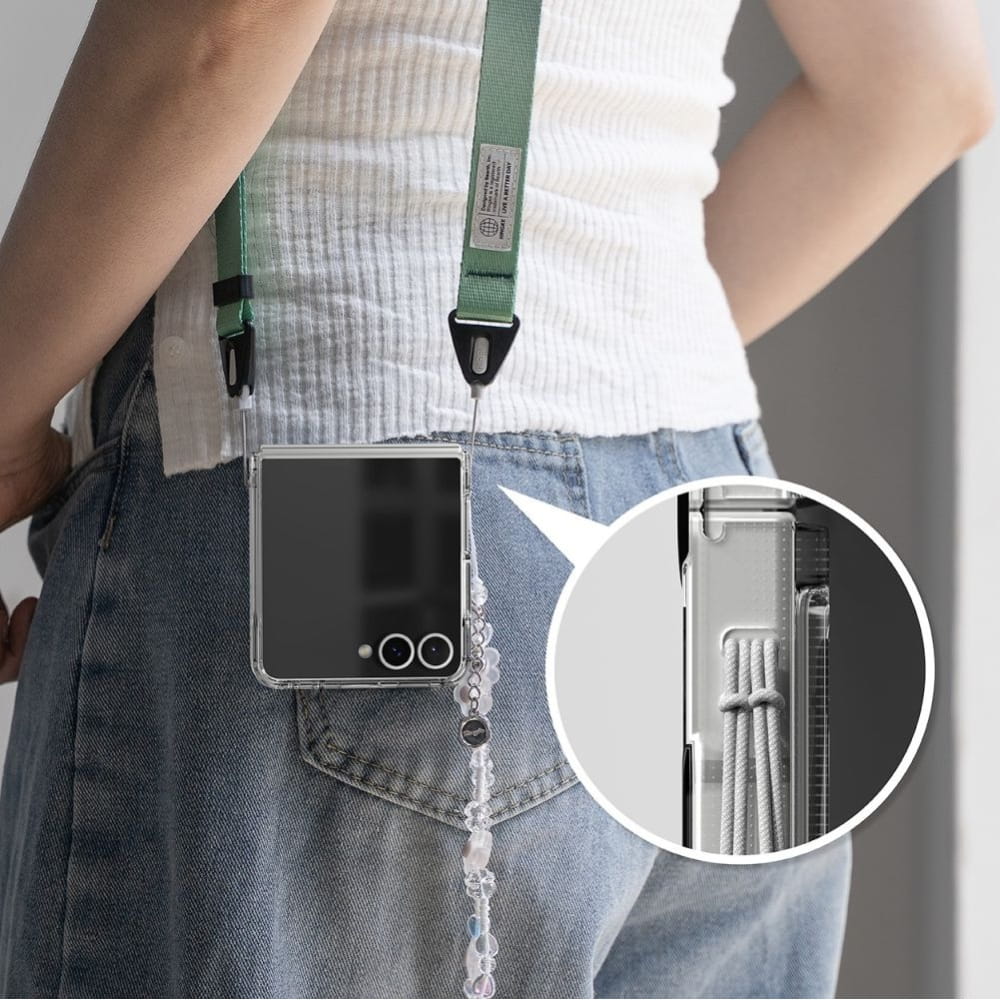 Hoesje voor Samsung Galaxy Z Flip7 F766, Ringke, Fusion, Transparant