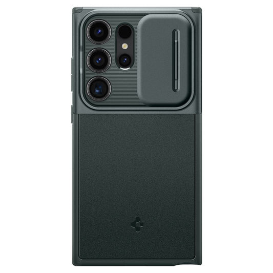 Beschermhoes voor Samsung Galaxy S24 Ultra S928, Spigen, OPTIK ARMOR, Groen ACS07314