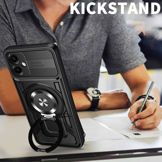 Hoes voor Samsung Galaxy A07 4G A075, Techsuit, RuggedCam, Zwart