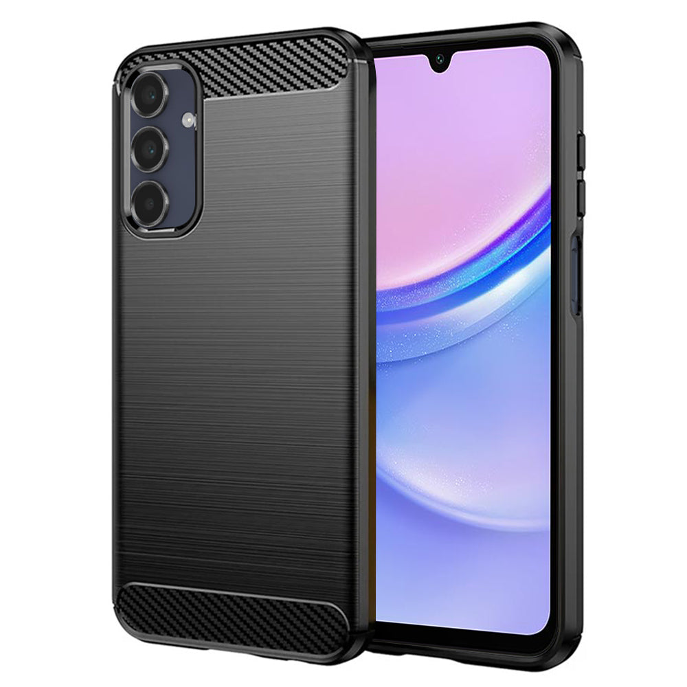 Hoes voor Samsung Galaxy A15 5G A156 / A15 A155, Techsuit, Carbon, Zwart