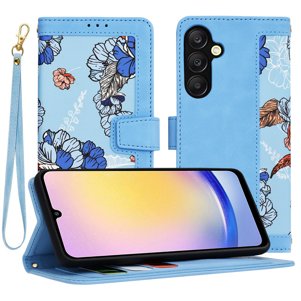 Hoes voor Samsung Galaxy A25 A256, Techsuit, FlipCraft, Blauw