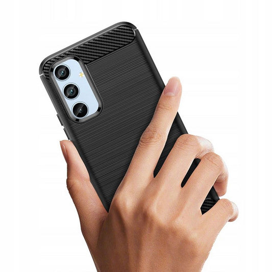 Hoes voor Samsung Galaxy A34 A346, Techsuit, Carbon, Zwart