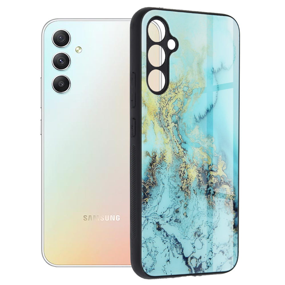 Hoes voor Samsung Galaxy A34 A346, Techsuit, Glaze, Blauw