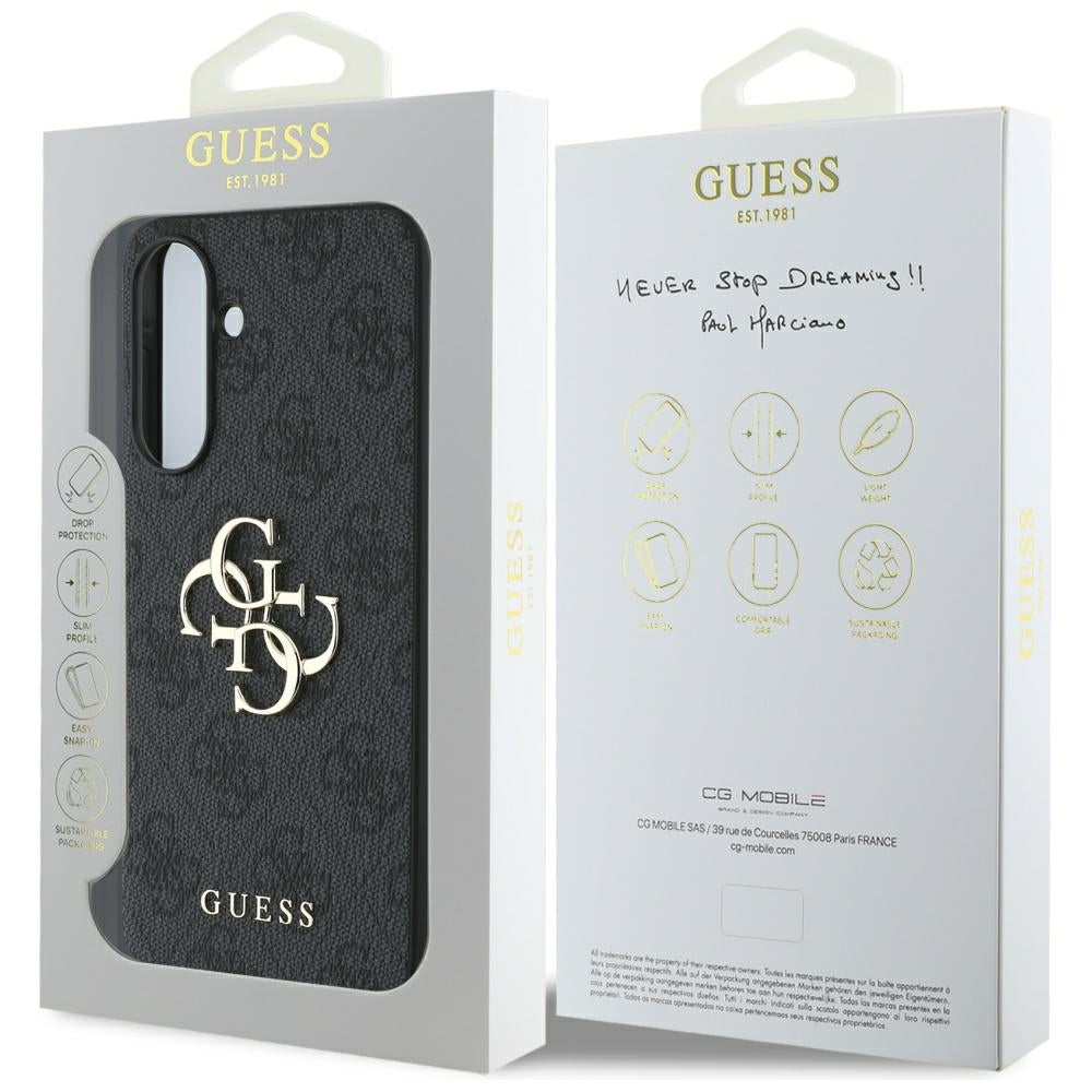 Hoes voor Samsung Galaxy A56 A566, Guess, 4G Big Logo, Zwart