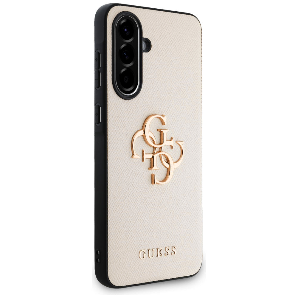 Hoes voor Samsung Galaxy A56 A566, Guess, 4G Grained Big and Classic Logo, Beige