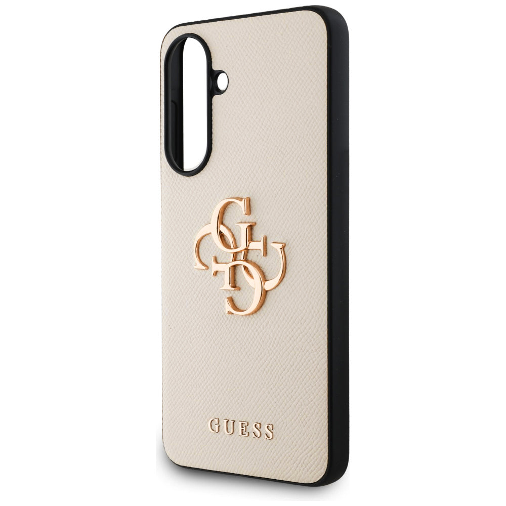 Hoes voor Samsung Galaxy A56 A566, Guess, 4G Grained Big and Classic Logo, Beige