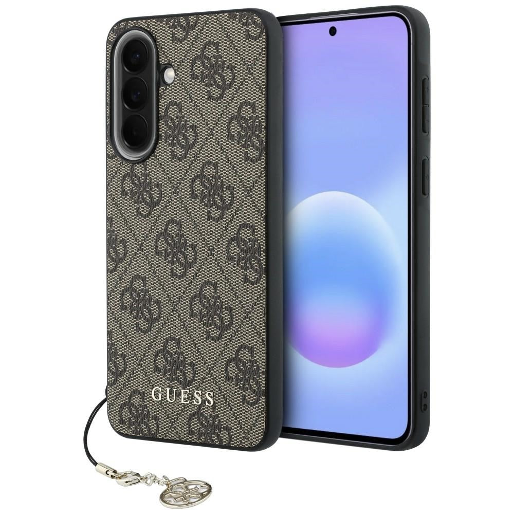Hoesje voor Samsung Galaxy A57 5G, Guess, 4G Classic Logo Charm, Bruin