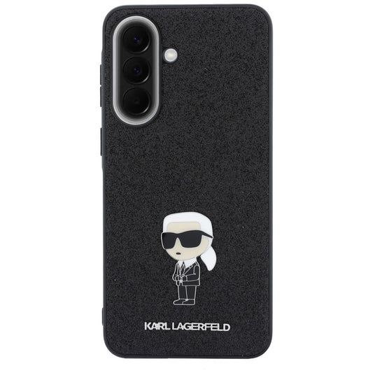 Hoesje voor Samsung Galaxy A57 5G, Karl Lagerfeld, Glitter Fixed Ikonik Karl, Zwart