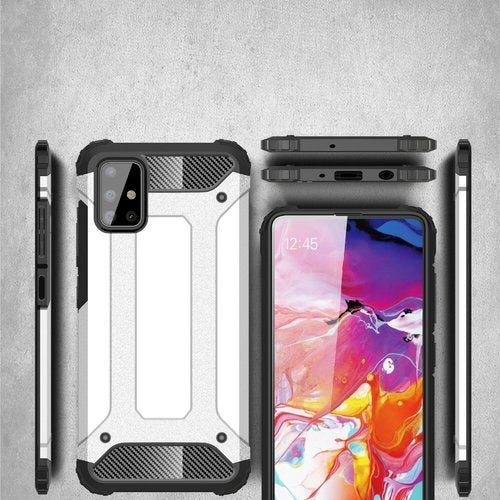 Hoes voor Samsung Galaxy A71 A715, Techsuit, Hybrid Armor, Zwart