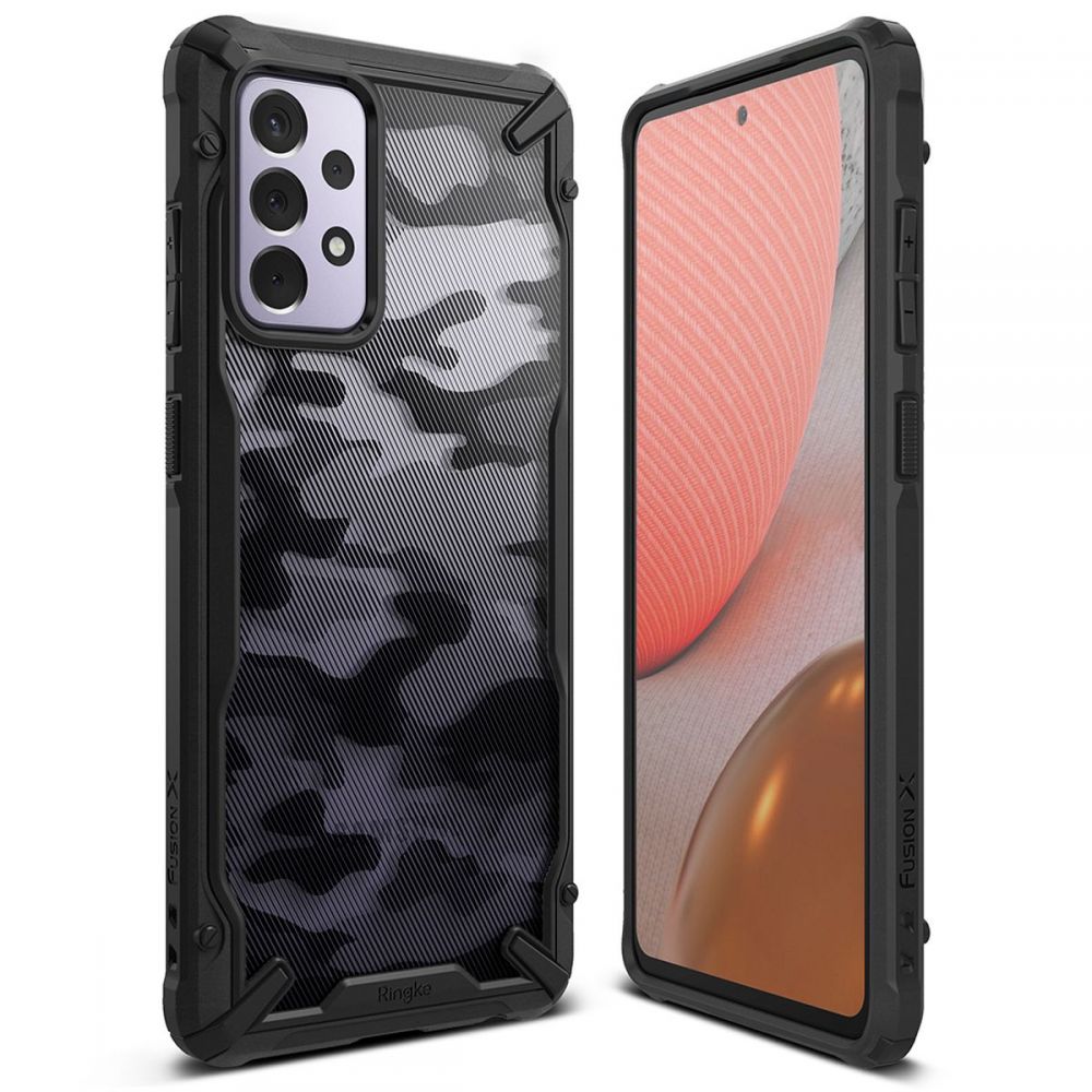 Hoesje voor Samsung Galaxy A72 A725 / A72 5G A726, Ringke, Fusion X Design, Camouflage