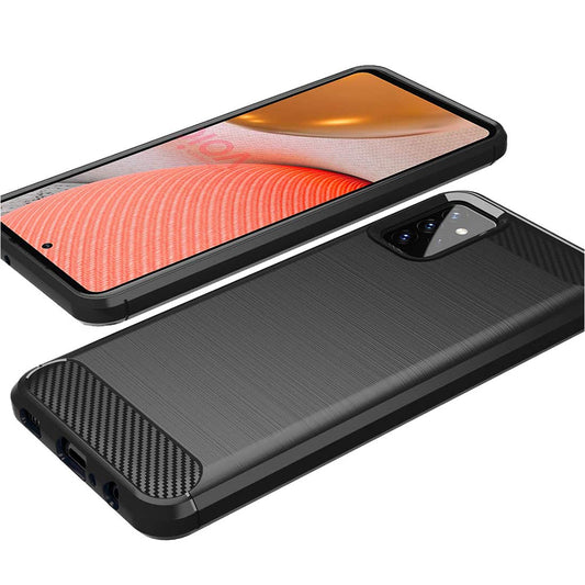 Hoes voor Samsung Galaxy A72 A725 / A72 5G A726, Techsuit, Carbon, Zwart