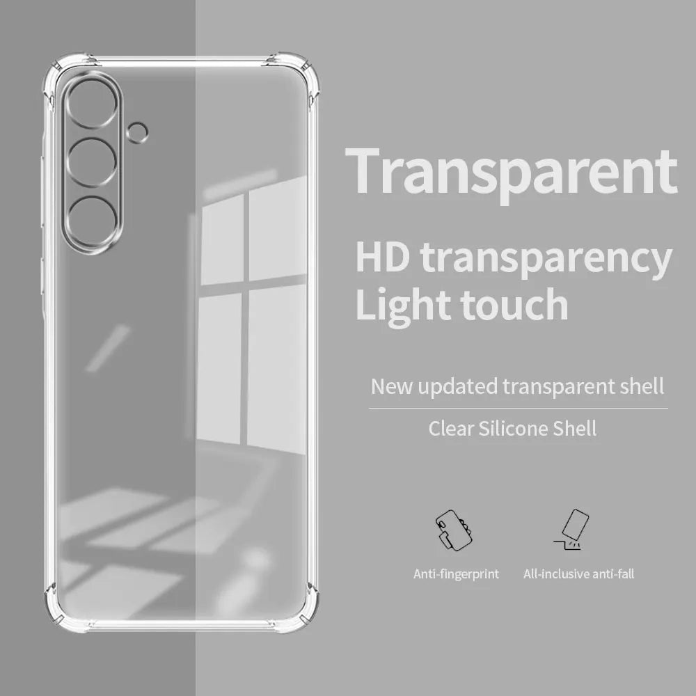 Hoes voor Samsung Galaxy M15, Techsuit, Shockproof Clear, Transparant