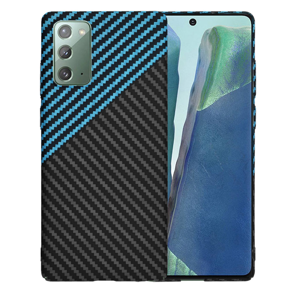 Hoes voor Samsung Galaxy Note 20 5G N981 / Note 20 N980, Techsuit, Carbonite FiberShell, Zwart Blauw