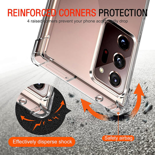 Hoesje voor Samsung Galaxy Note 20 Ultra 5G N986 / Note 20 Ultra N985, Techsuit, Schokbestendig Helder, Transparant