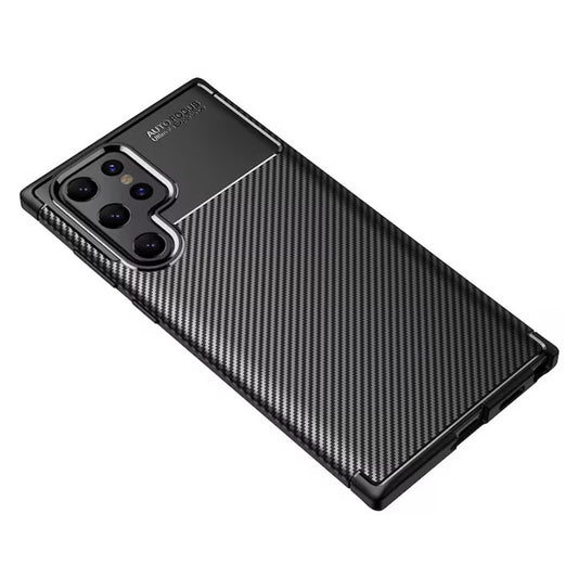 Hoes voor Samsung Galaxy S22 Ultra 5G S908, Techsuit, CarbonFiber, Zwart