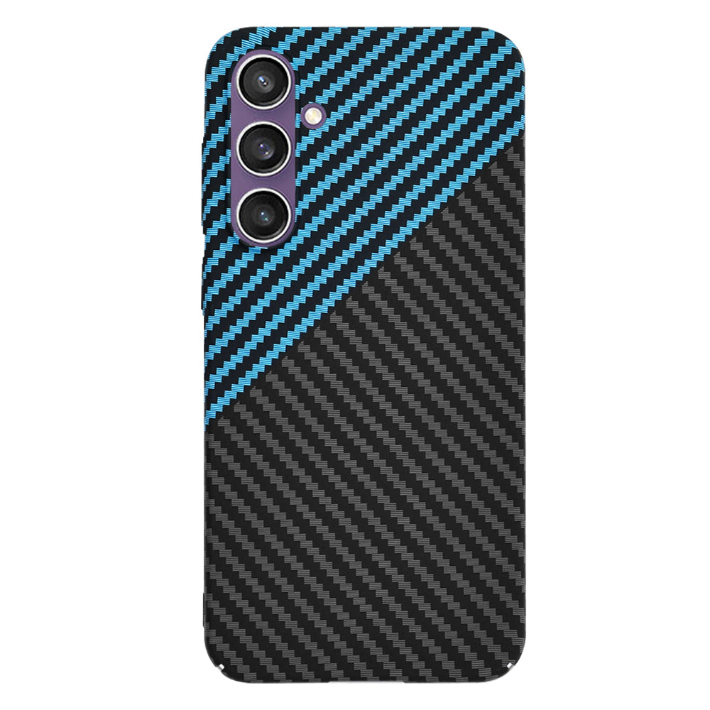 Hoes voor Samsung Galaxy S23 FE S711, Techsuit, Carbonite FiberShell, Zwart Blauw