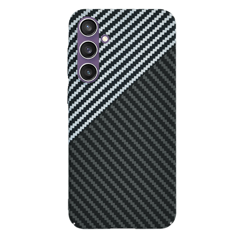 Hoes voor Samsung Galaxy S23 FE S711, Techsuit, Carbonite FiberShell, Zwart Grijs