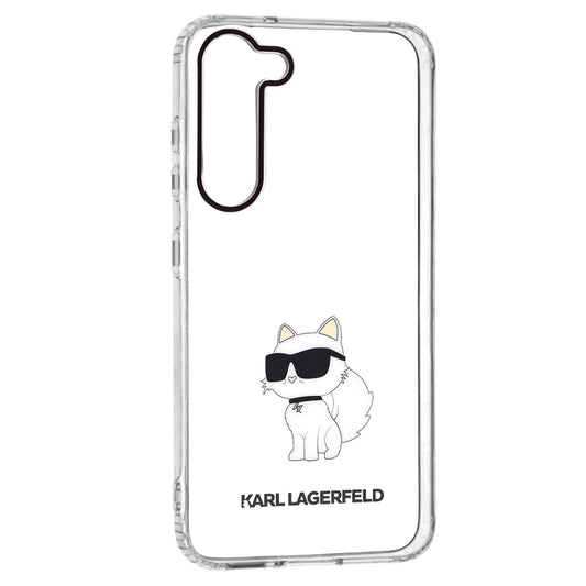 Hoes voor Samsung Galaxy S23+ S916, Karl Lagerfeld, Ikonik Choupette, Transparant