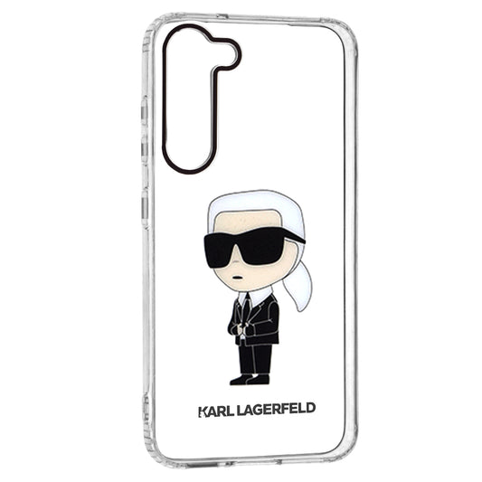 Hoes voor Samsung Galaxy S23+ S916, Karl Lagerfeld, Ikonik Karl, Transparant