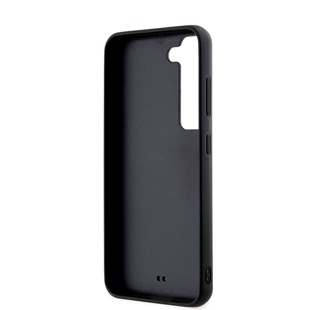 Case for Samsung Galaxy S23 S911, Karl Lagerfeld, 3D Rubber Glitter Logo, Black