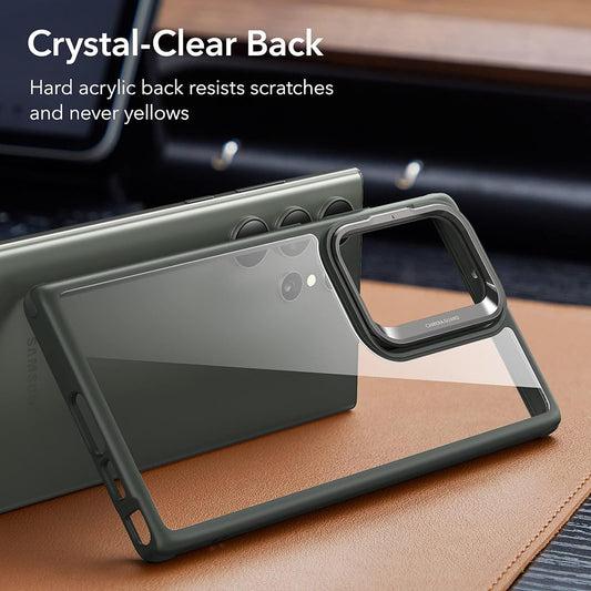 Hoes voor Samsung Galaxy S23 Ultra S918, ESR, Classic Kickstand, Transparant Groen