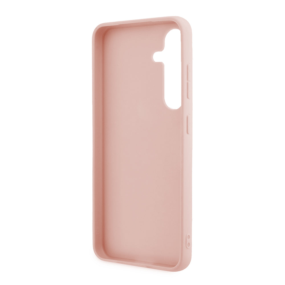 Hoes voor Samsung Galaxy S24+ S926, Guess, Glitter Script, Roze