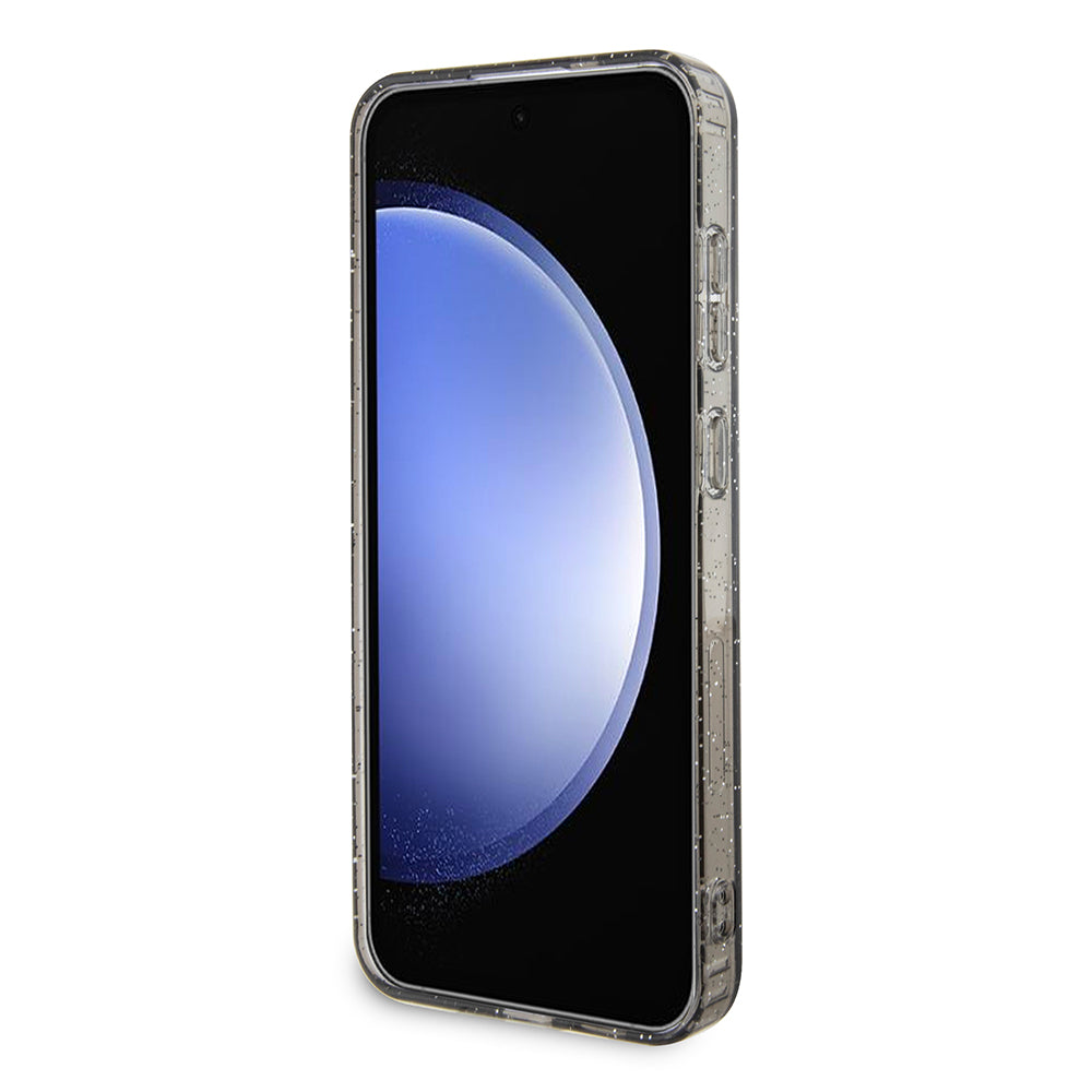 Hoes voor Samsung Galaxy S24+ S926, Karl Lagerfeld, Glitter Karl & Choupette, Zwart Transparant