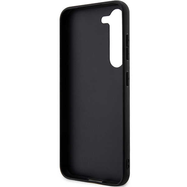 Hoes voor Samsung Galaxy S24+ S926, Karl Lagerfeld, Saffiano Monogram Metal Logo, Zwart