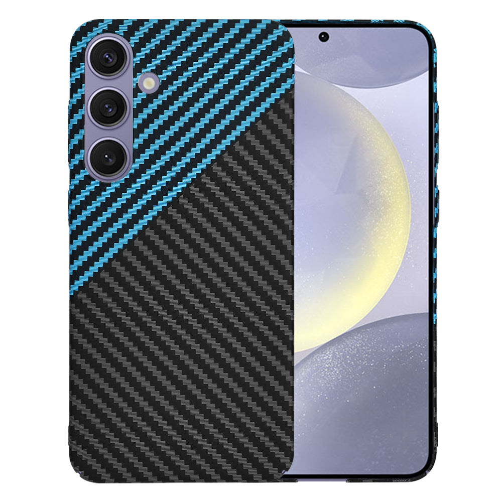 Hoes voor Samsung Galaxy S24+ S926, Techsuit, Carbonite FiberShell, Zwart Blauw