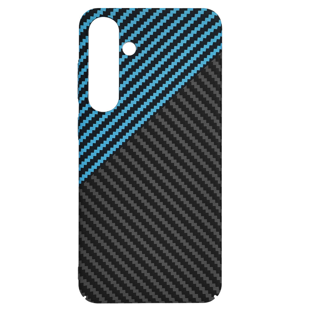 Hoes voor Samsung Galaxy S24+ S926, Techsuit, Carbonite FiberShell, Zwart Blauw