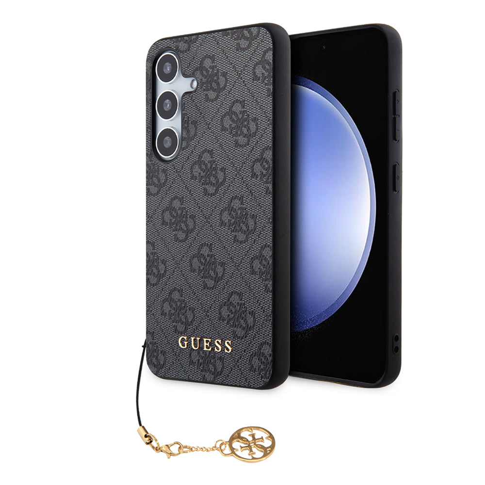 Hoes voor Samsung Galaxy S24 S921, Guess, 4G Charm, Zwart