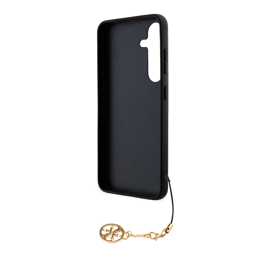 Hoes voor Samsung Galaxy S24 S921, Guess, 4G Charm, Zwart