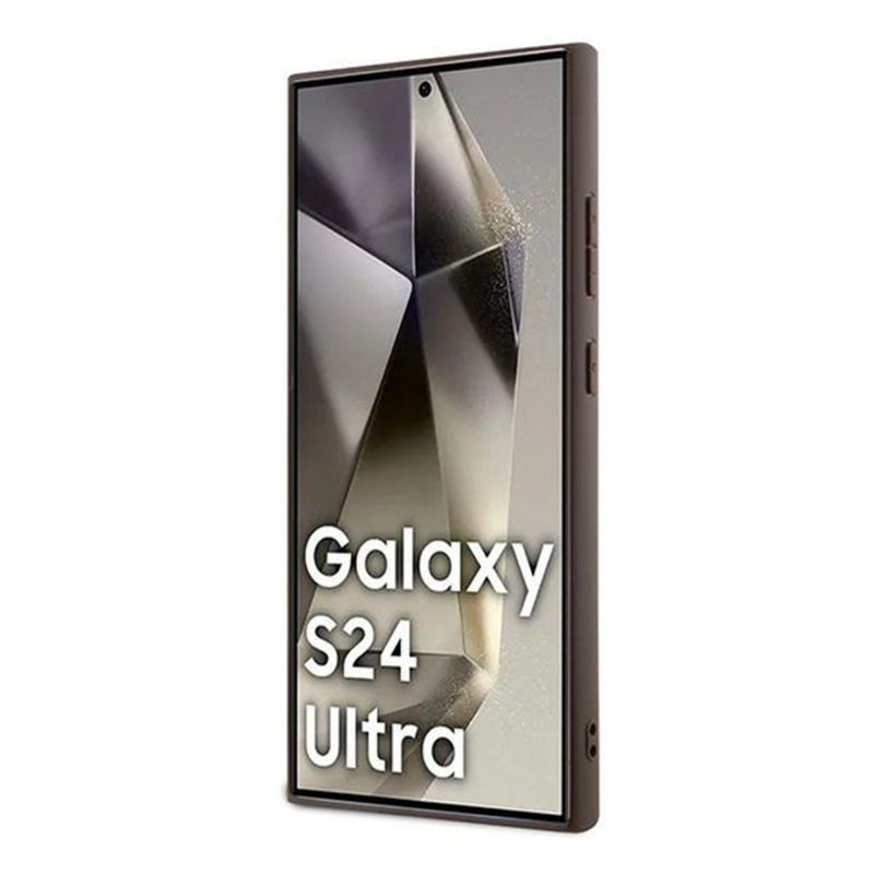 Hoes voor Samsung Galaxy S24 Ultra S928, Guess, 4G Metal Gold Logo, Bruin