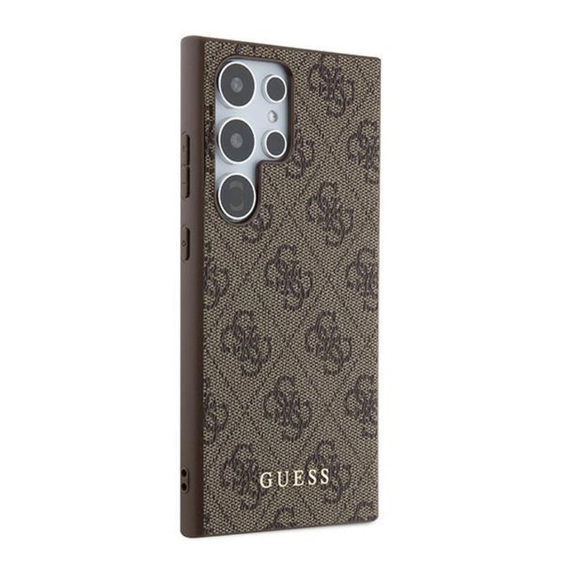 Hoes voor Samsung Galaxy S24 Ultra S928, Guess, 4G Metal Gold Logo, Bruin